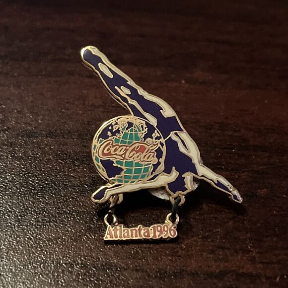 Coca-Cola‎ Coke Atlanta Olympics 1996 Diving Lapel Pin - Picture 1 of 3
